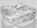 【1点物】鑑別書付き★世界四大宝石★Pt900★1.00ct★テーパードバケットカット★天然石リング・指輪/天然ダイヤモンド（ダイアモンド/金剛石/Diamond）/13号/1個【天然石/パワーストー