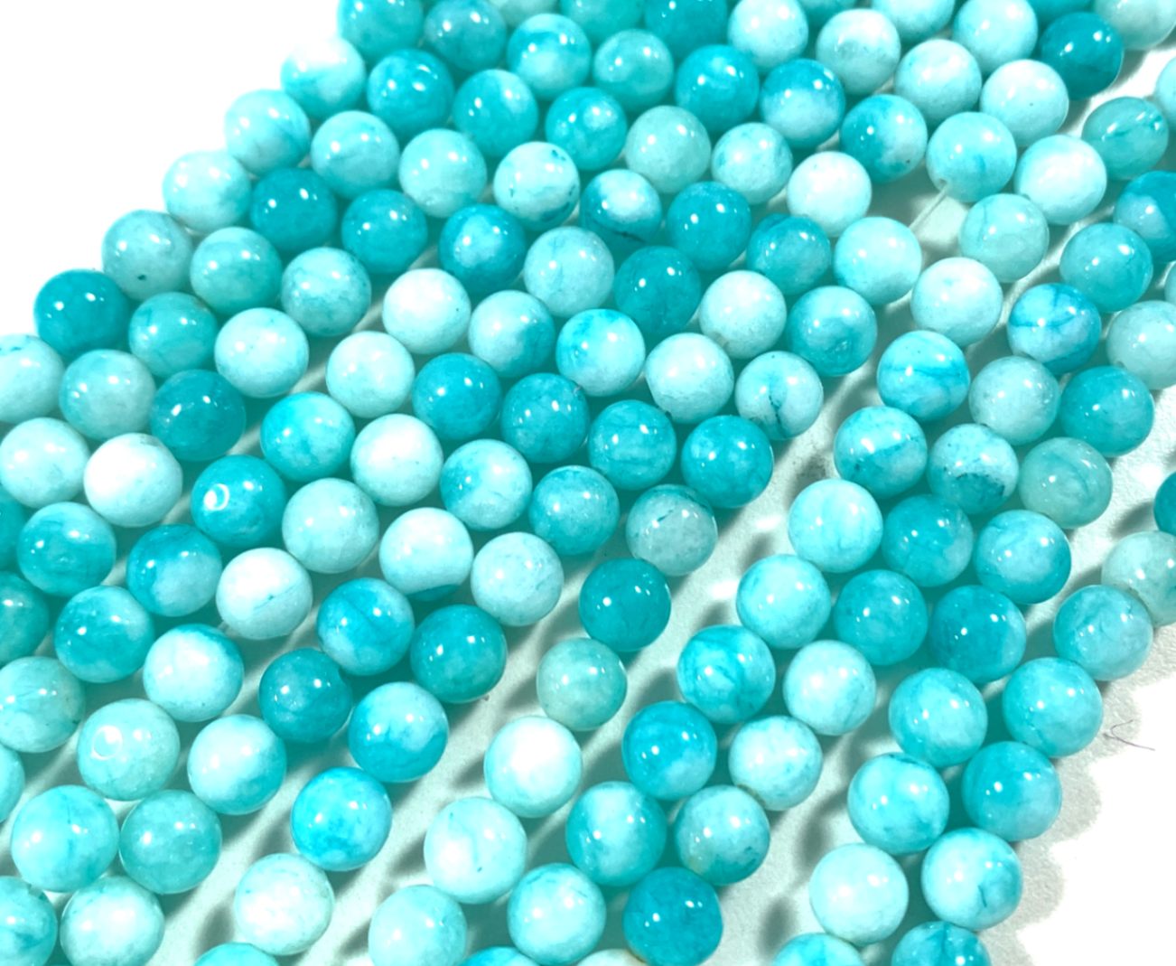 天然石　パワーストーン　マーブル ☆一連☆アメリカ・ツーソン展示会商品☆独特マーブル模様！天然石通に