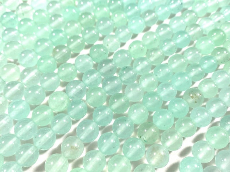 人気！☆鮮やかでカラフル☆天然石ビーズ/オパールグリーンジェイド
