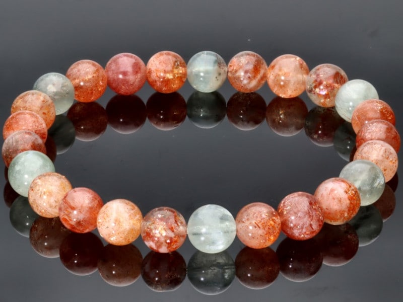 ギラギラの輝き☆太陽の石☆天然石ブレスレット/サンストーン