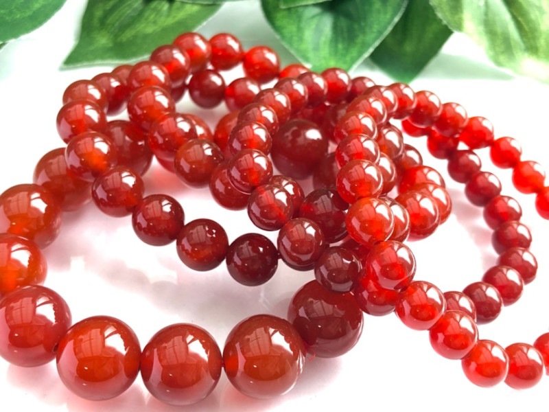 大量天然石水晶マニカランレッド水晶ブレスレットなどまとめ売り