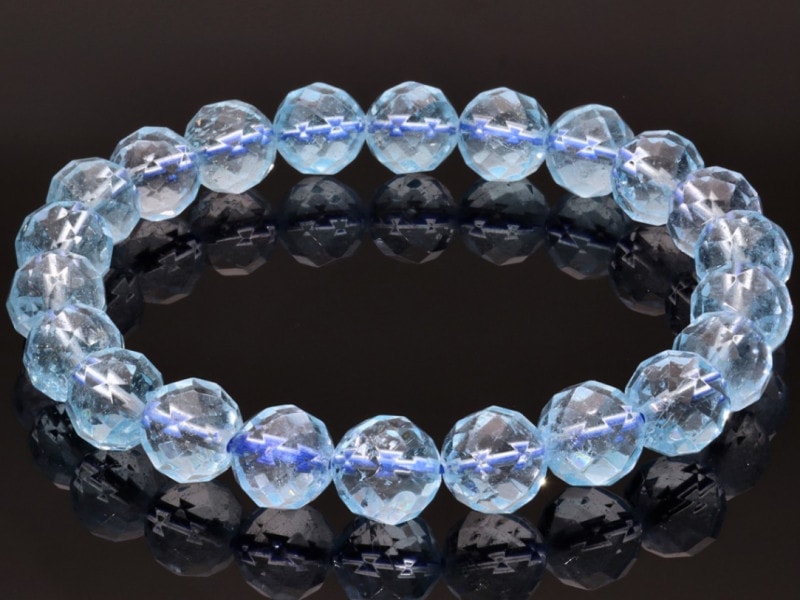 1点物☆透明度◎☆美しいブルーカラー☆天然石ブレスレット/スイス  