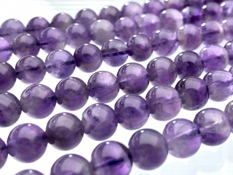美しい色合いの人気定番石☆天然石ビーズ/アメジスト（Amethyst/紫水晶 