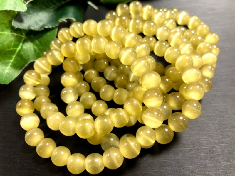 人気！☆限定入荷☆キャッツアイブレスレット/ゴールド002/約8mm/1本 