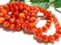 人気！★限定入荷★キャッツアイブレスレット/オレンジ011/128面カット/約9-10mm/1本【パワーストーン】【アメリカツーソン・香港展示会・世界各地出展品買い付け】|キャッツアイ|ガラス・プラス