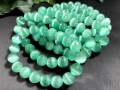 人気！★限定入荷★キャッツアイブレスレット/ブルー006/128面カット/約9-10mm/1本【パワーストーン】【アメリカツーソン・香港展示会・世界各地出展品買い付け】|キャッツアイ|ガラス・プラスチ