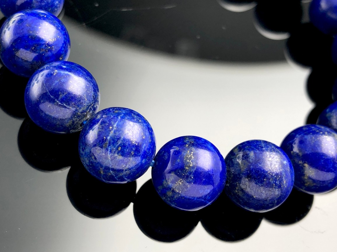 kooo　大玉ラピスラズリ　大玉アマゾナイトブレスレット　2点 ラピスラズリ丸玉ブレスレット 12mm｜マライカ公式通販