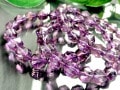 美レインボー入り！★天然石ブレスレット/アメジスト(Amethyst/紫水晶)/64面カット/約11mm/1本【天然石/パワーストーン】【アメリカツーソン・香港展示会・世界各地出展品買い付け】|アメジ