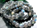 レア！★上質なレインボーシラーと艶★天然石ブレスレット/レインボーラブラドライト(Labradorite/曹灰長石)/ラウンド/8mm/1本【天然石/パワーストーン】【アメリカツーソン・香港展示会・世