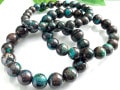 ������ƤӴ󤻤��С�ŷ���Х֥쥹��å�/�֥�å����꥽����(���꥽������/Chrysocolla/��������)/�饦���/��12mm/1�ܡ�ŷ����/�ѥ���ȡ���ۡڥ���ꥫ�ġ����󡦹��Ÿ�����������Ͻ�Ÿ���㤤�դ���