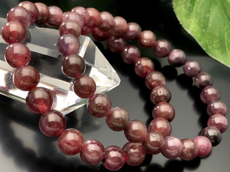 アメトリン13mm・ルビー12mmブレスレット 内径15