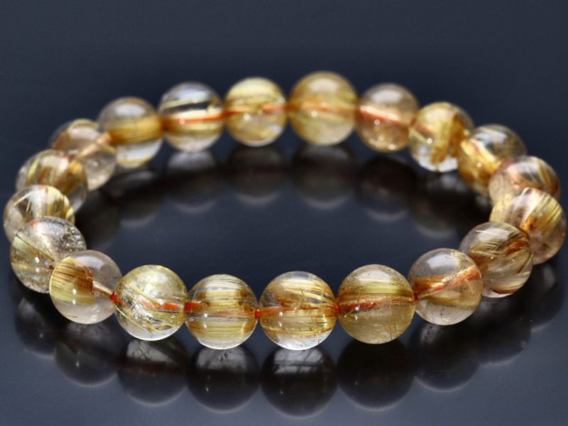 超極上10Aタイチンルチル10mmブレスレット　透明度、金針最強　大特価 ルチル様専用超極上10Aタイチンルチル10.5mmブレスレット 透明度、金針