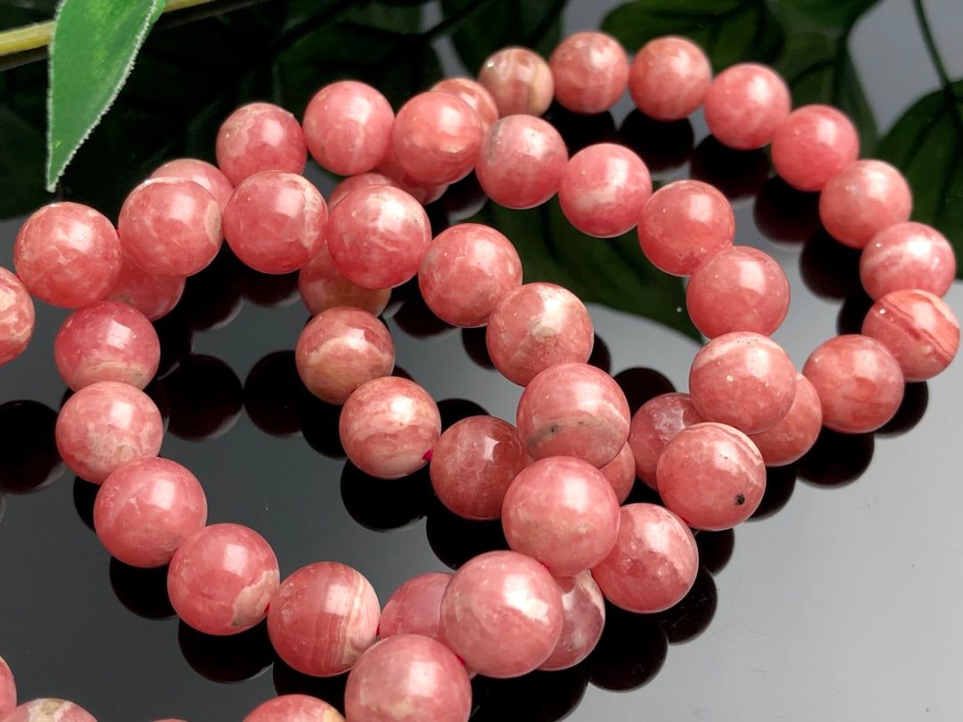 人気カラー☆天然石ブレスレット/マーブルインカローズ（ロードクロ