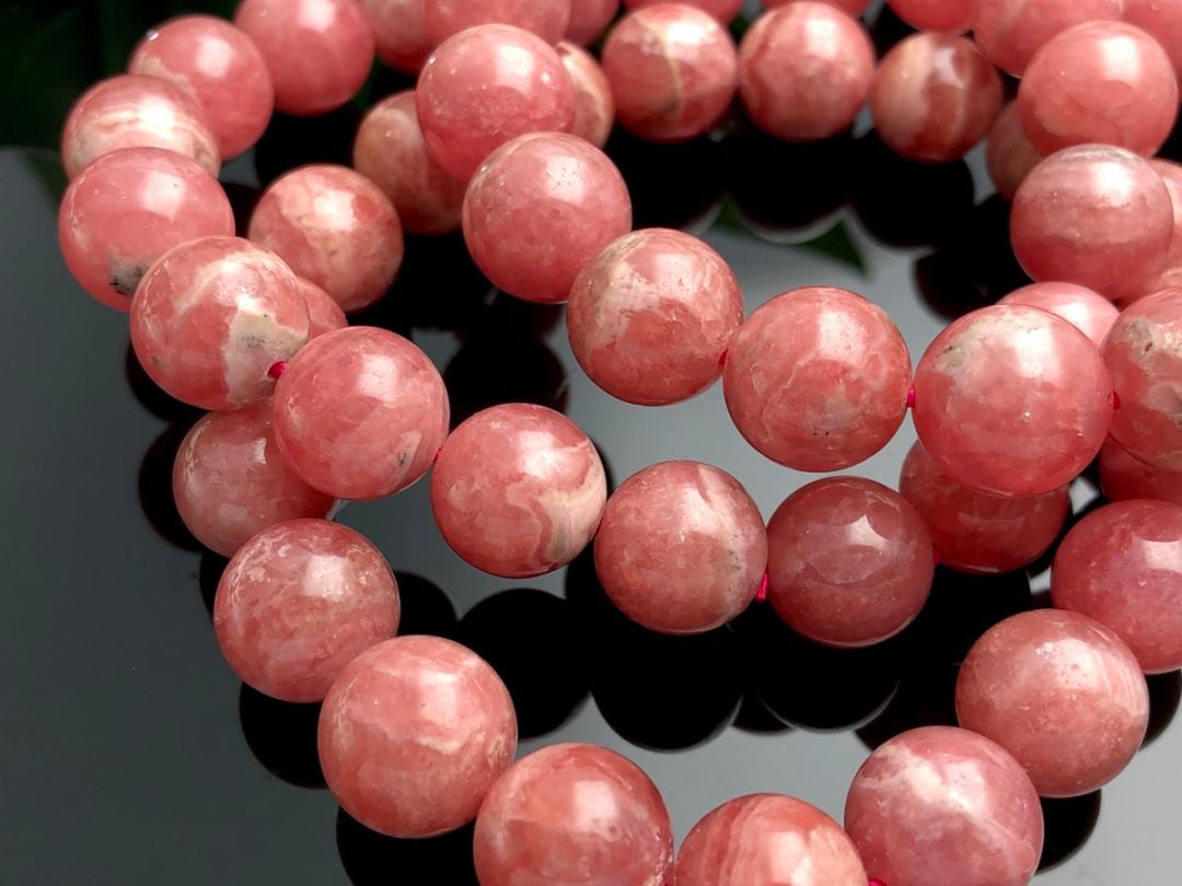 人気カラー☆天然石ブレスレット/マーブルインカローズ（ロードクロ