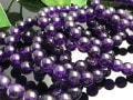 定番石★艶々光沢★天然石ブレスレット/ディープアメジスト（Amethyst/紫水晶/アメシスト）/ラウンド/約10mm/1本【天然石/パワーストーン】【アメリカツーソン・香港展示会・世界各地出展品買い