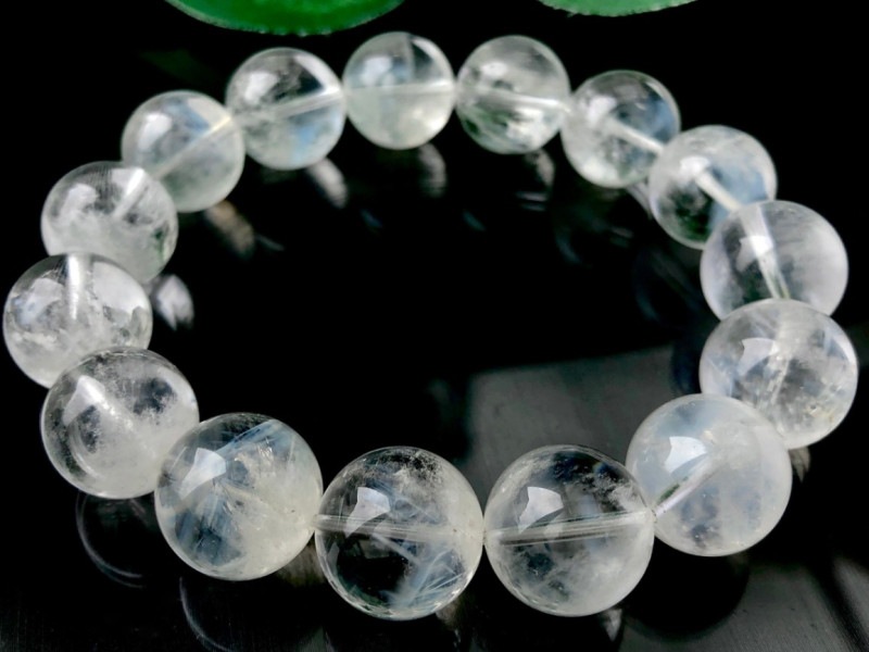 神秘】四川省産 天使の梯子 ブルーラダー水晶 レインボー入り 透明水晶