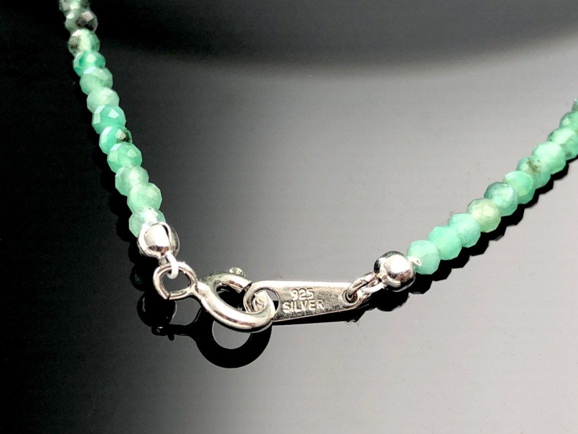 世界四大宝石☆緑の貴石☆SV925製/天然石ブレスレット/エメラルド  