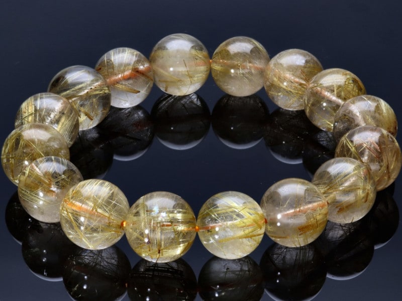 1点限り】超希少！透明度◎☆美しい金針☆金銭を呼び込む金運の石  