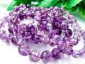 美レインボー入り！★天然石ブレスレット/アメジスト(Amethyst/紫水晶)/ラウンド/約11mm/1本【天然石/パワーストーン】【アメリカツーソン・香港展示会・世界各地出展品買い付け】