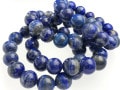 定番石！★高発色ブルー★幸運と厄除け★アフガニスタン産★天然石ブレスレット/ナチュラルラピスラズリ（Lapis-lazuli/青金石）/ラウンド/約14mm【天然石/パワーストーン】【アメリカツーソン
