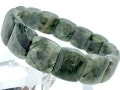 金運・厄除け★天然石ブレスレット/アクチノライトインクォーツ（グリーンルチルクォーツ（Rutilated Quartz/緑針水晶/緑閃石/Actinolite）/バングル/約16mm/1本【天然石/パ