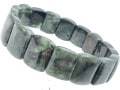 金運・厄除け★天然石ブレスレット/アクチノライトインクォーツ（グリーンルチルクォーツ（Rutilated Quartz/緑針水晶/緑閃石/Actinolite）/バングル/約15-16mm/1本【天然