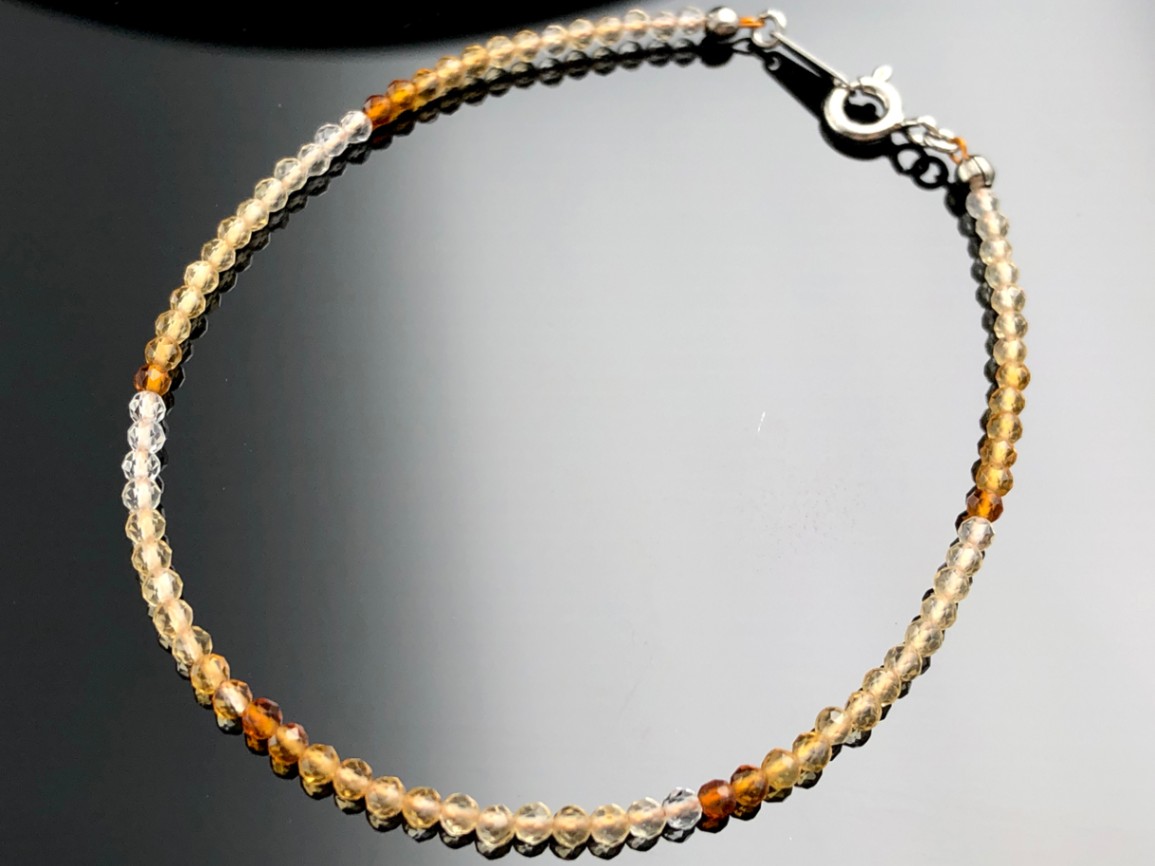 金運の石☆ブラジル産☆SV925製/天然石ブレスレット/グラデーション