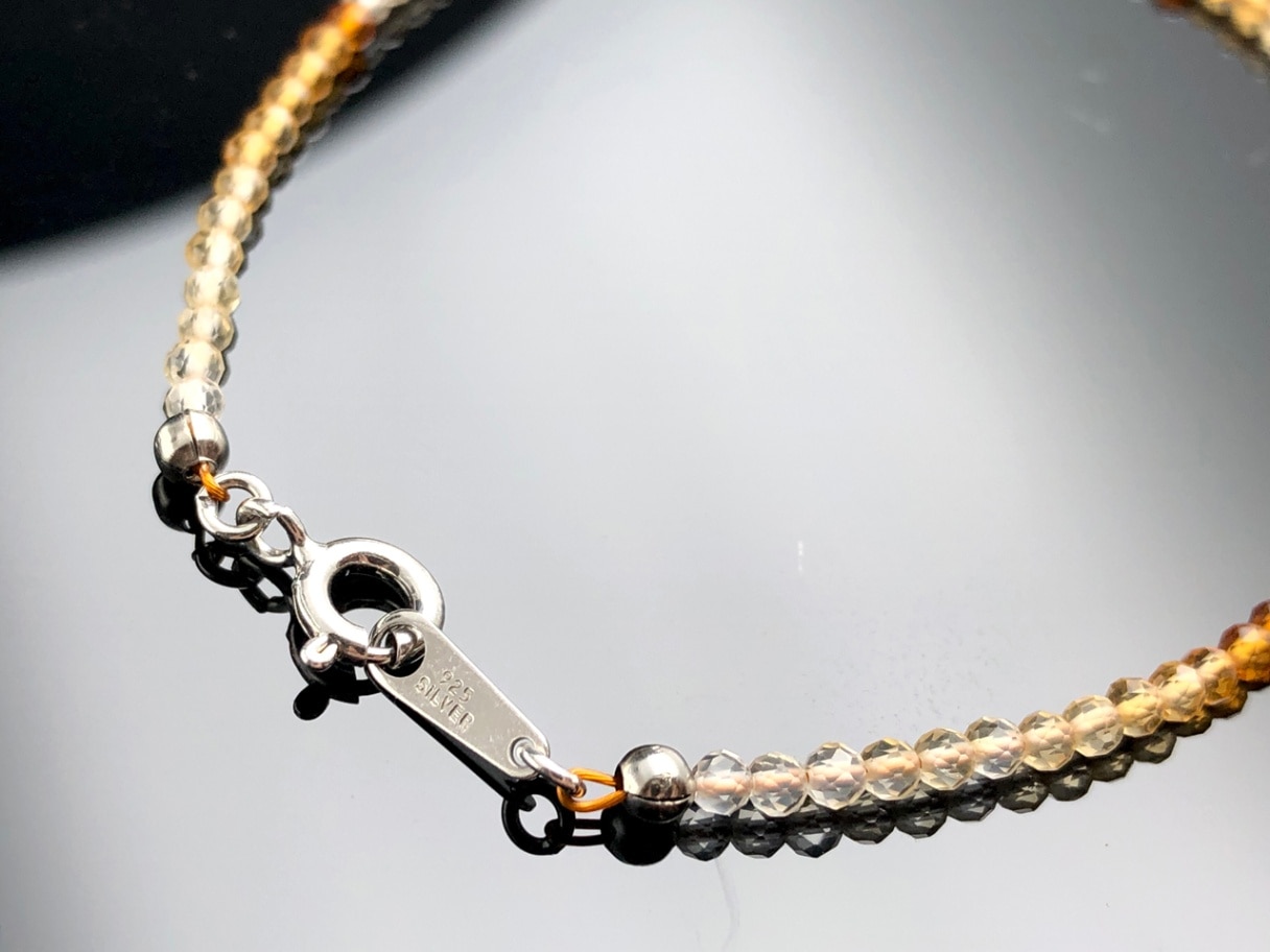 金運の石☆ブラジル産☆SV925製/天然石ブレスレット/グラデーション