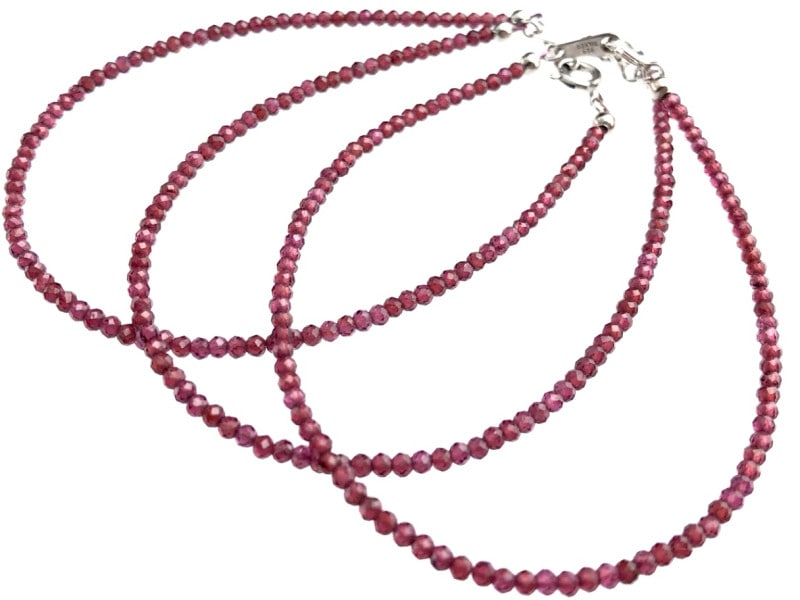 ガーネットファセットカットブレスレット 10mm