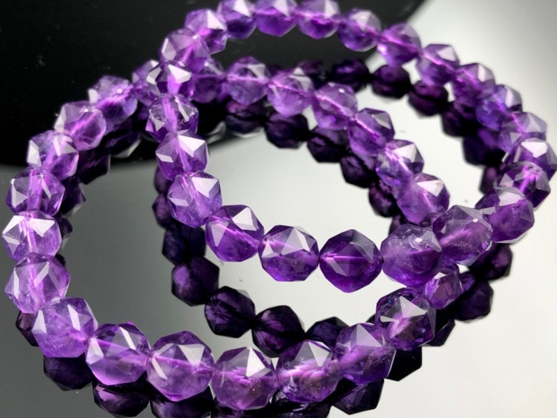 スターカットアメシスト&ローズクォーツ マリアブレス