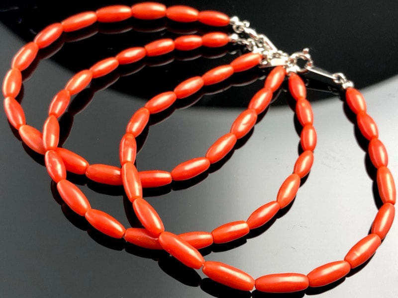 特価‼️【新品】最高級天然赤珊瑚黒珊瑚本珊瑚ブレスレット