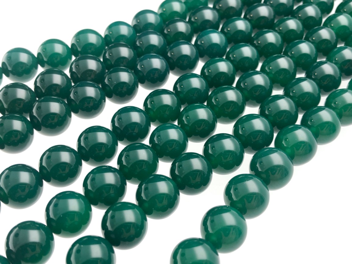 天然石ビーズ/ディープグリーンアゲート（agate/瑪瑙/メノウ