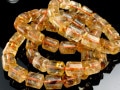 天然石ブレスレット/シトリン（黄水晶/Citrine）/チューブ/約10mm/1本【天然石/パワーストーン】【アメリカツーソン・香港展示会・世界各地出展品買い付け】|シトリン：ブレスレット|シトリン