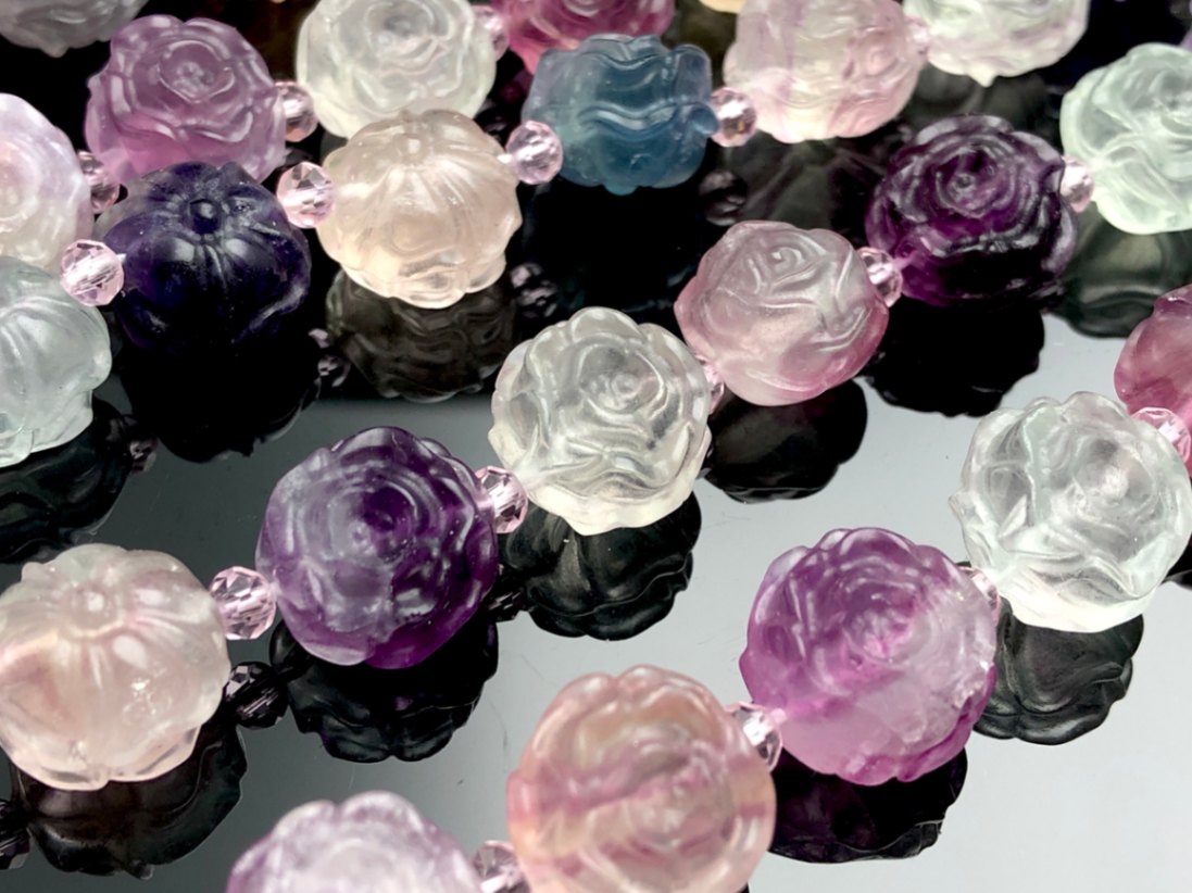 Ruby様高品質桜瑪瑙花フラワー天然石