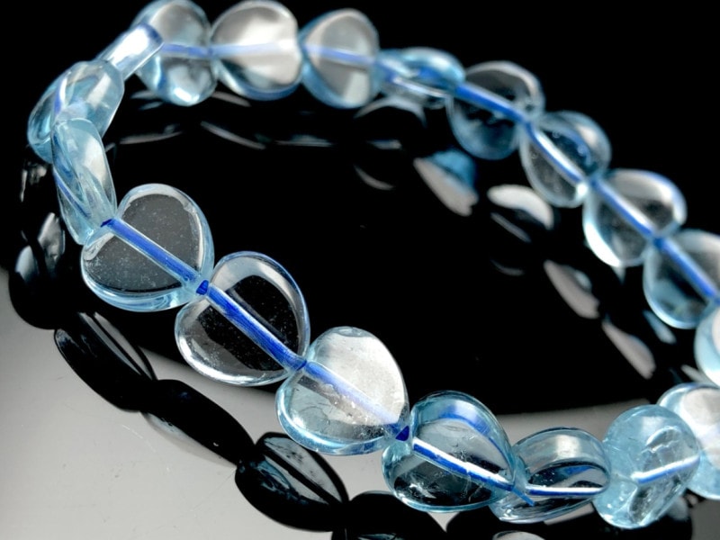 ブルートパーズ 11mm ブレスレット 天然石 パワーストーン 透明度抜群