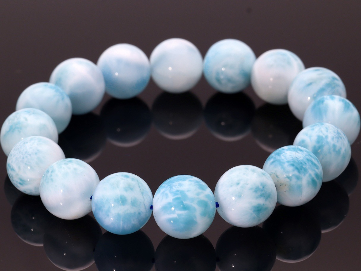 最高級 ドラゴンクローラリマーブレスレット レアな石達 ドミニカ産 最