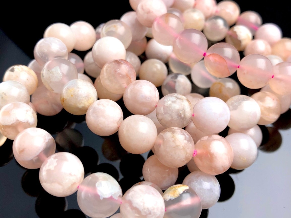 Ruby様　高品質　桜瑪瑙　花　フラワー　天然石 Ruby様 グリーン桜瑪瑙など