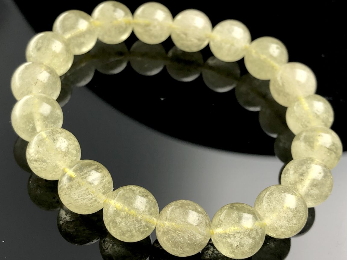 【超希少隕石/最強品質】天然リビアングラス＊さざれ＊　天然石ブレスレット 超希少隕石/最強品質】天然リビアングラス＊さざれ＊ 天然石