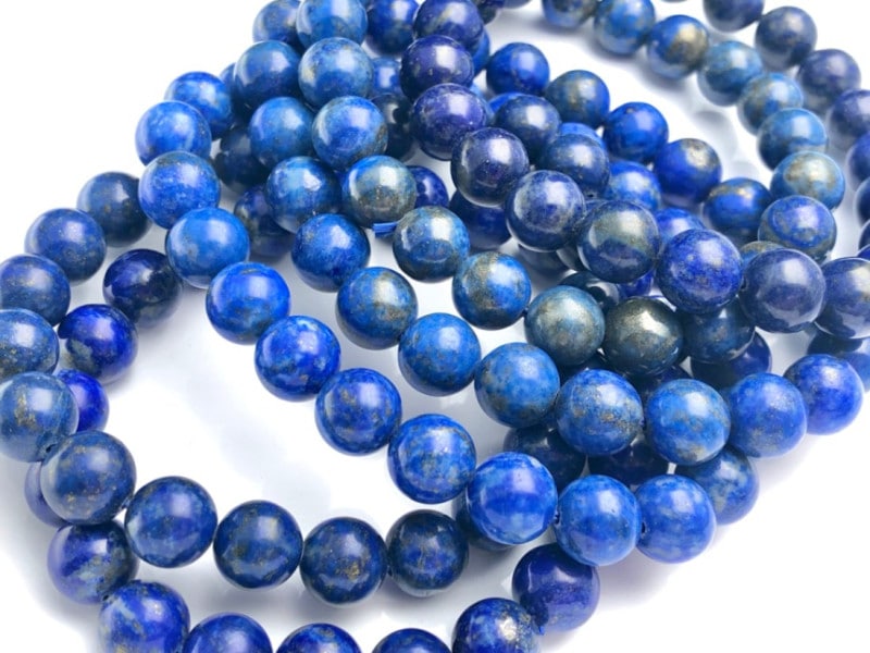 天然石のブレスレット「ラピスラズリ」   「アフガニスタン産」 ラピスラズリ(アフガニスタン産)ブレスレット 12月誕生石 ◇ベル宝飾