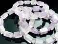 定番人気★美しい発色★人気のラベンダーカラー★天然石ブレスレット/ラベンダーアメジスト(Lavender Amethyst/紫水晶)/レクタングル/約13×7mm/1本【天然石/パワーストーン】【アメ