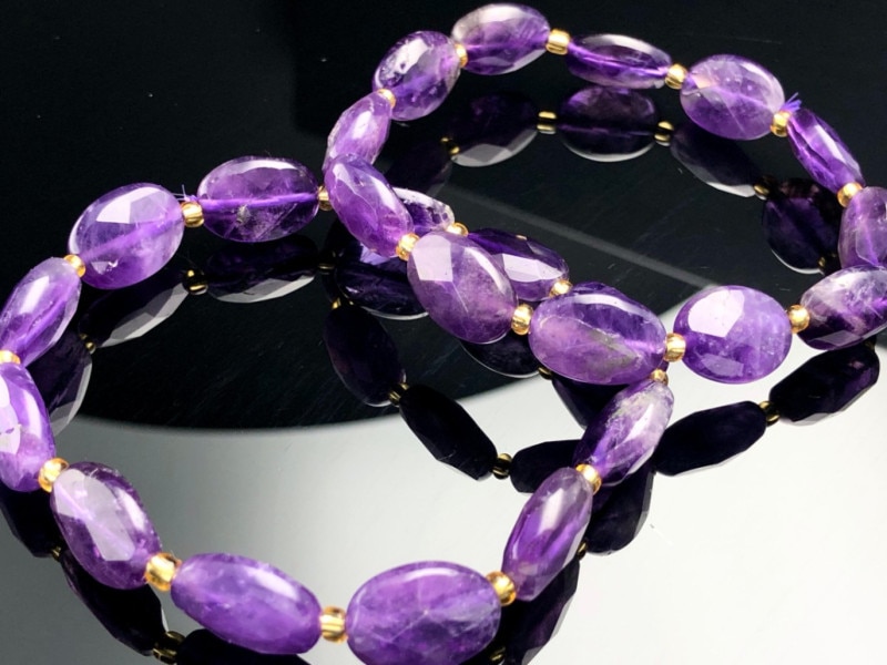 �����С����𡹸�����ȯ������ŷ���Хǥ�����֥쥹��å�/���᥸���ȡ�Amethyst/��徽��/�����Х륫�å�/��13��10mm/1�ܡ�ŷ����/�ѥ���ȡ���ۡڥ���ꥫ�ġ����󡦹��Ÿ�����������Ͻ�Ÿ���㤤�դ���