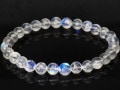 【1点物】FAランク★美麗ブルーシラー★天然石ブレスレット/ロイヤルブルームーンストーン（月長石/moonstone）/ラウンド/約6mm/1本【天然石/パワーストーン】【アメリカツーソン・香港展示会