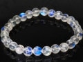 【1点物】FAランク★美麗ブルーシラー★天然石ブレスレット/ロイヤルブルームーンストーン（月長石/moonstone）/ラウンド/約6mm/1本【天然石/パワーストーン】【アメリカツーソン・香港展示会