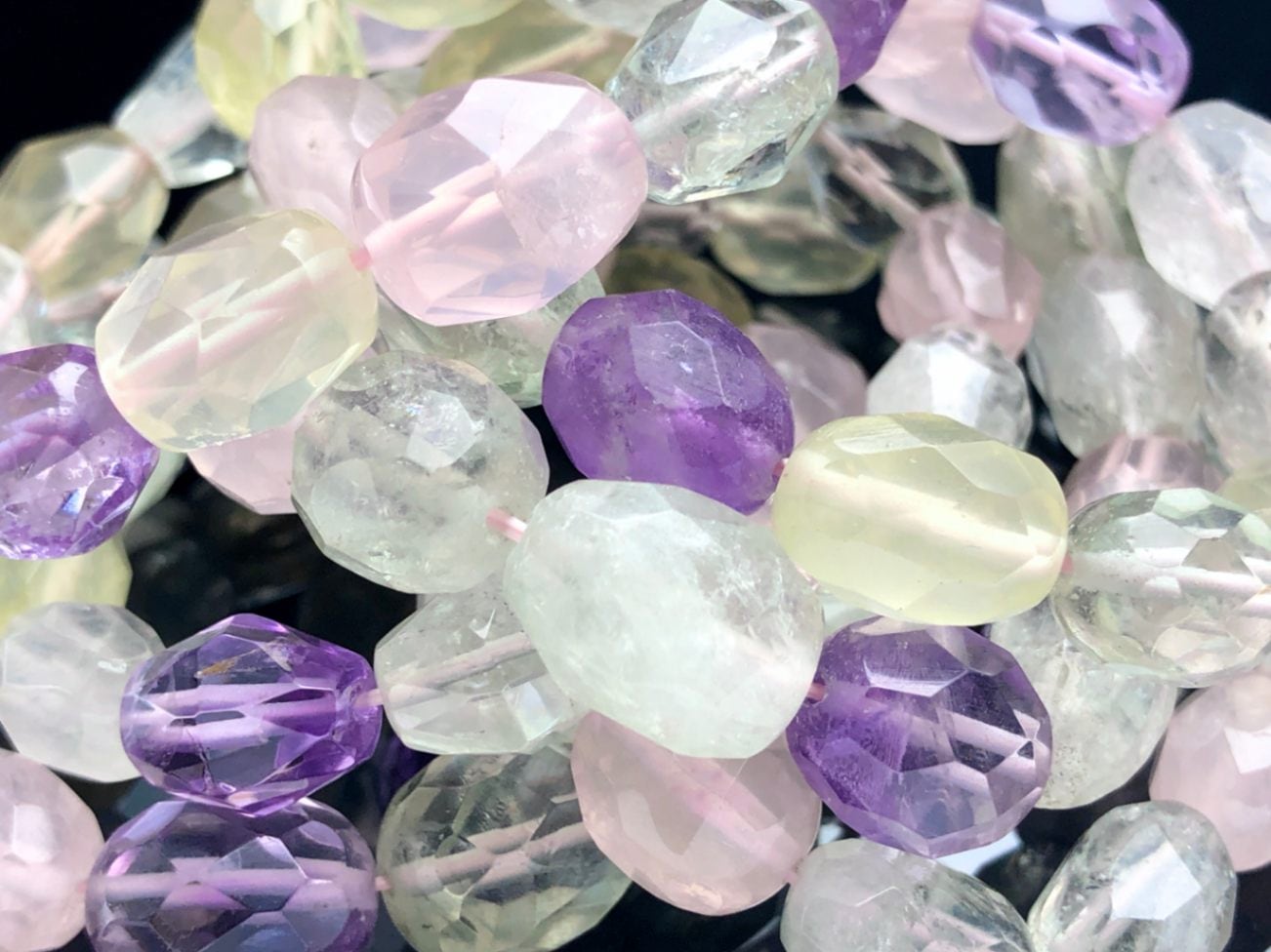華やかミックスカラー☆天然石ブレスレット/ミックスストーン