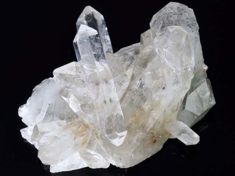 ①マニハール産 ヒマラヤ水晶 原石 クラスター カテドラル トルマリン