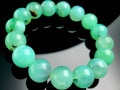 【1点物】美しいアップルグリーン★オーストラリア産/天然石ブレスレット/クリソプレーズ（Chrysoprase/緑玉髄/オーストラリア翡翠）/ラウンド/約12mm/1本【天然石/パワーストーン】【アメ