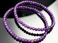 定番石★艶々光沢★天然石ブレスレット/アメジスト（Amethyst/紫水晶）/ラウンド/約4mm/1本【天然石/パワーストーン】【アメリカツーソン・香港展示会・世界各地出展品買い付け】|アメジスト：ブ