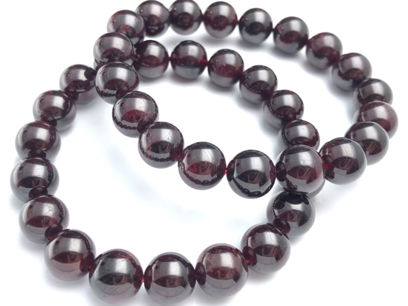 ガーネットファセットカットブレスレット 10mm