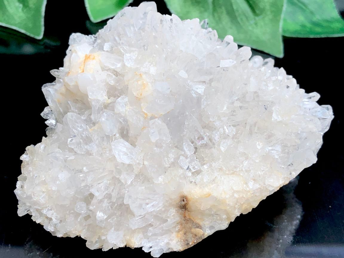 週末セール✨中国貴州省産✨ 高品質 水晶クラスター 天然菊花水晶 木製台座付き 1点物】希少！菊花水晶☆浄化・インテリア☆中国四川省産/天然原石