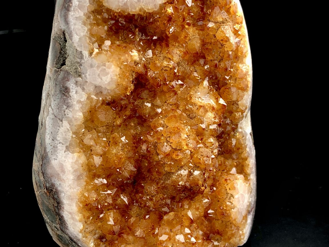 1点物】発色◎☆ブラジル産☆天然原石/シトリンドーム(黄水晶/citrine